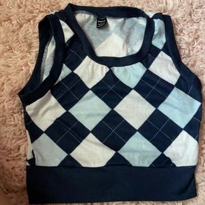 Argyle pattern tank top